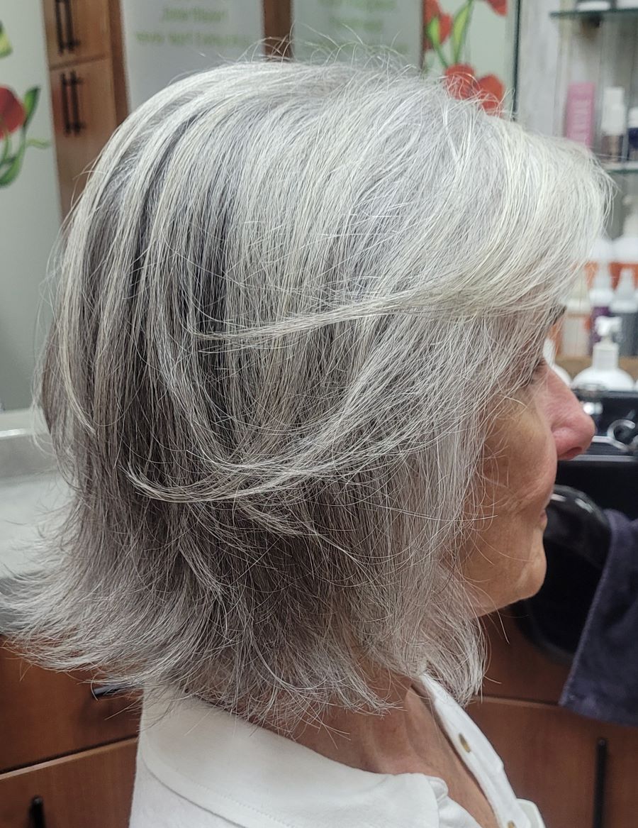 Stylish Grey Fun Haircut